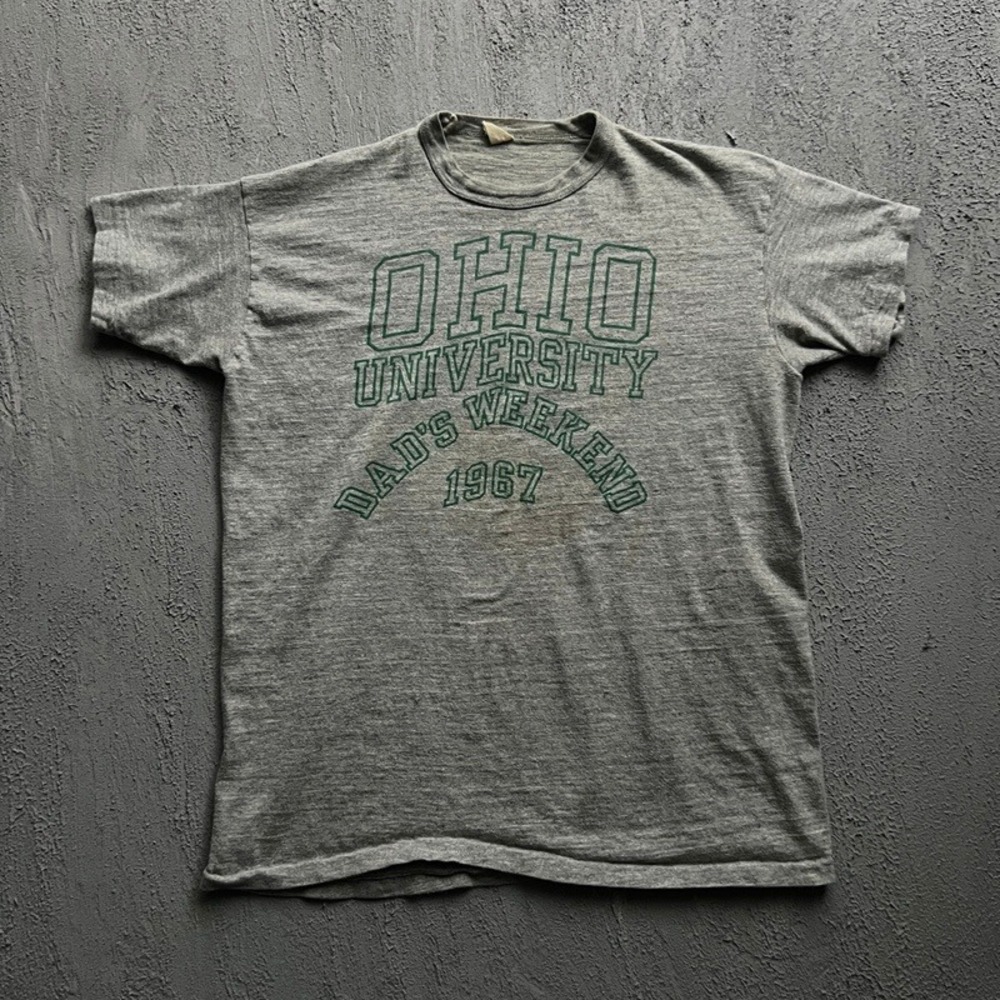 Vintage Ohio University Shirt Medium Grey 1960s Dad's‎ Weekend